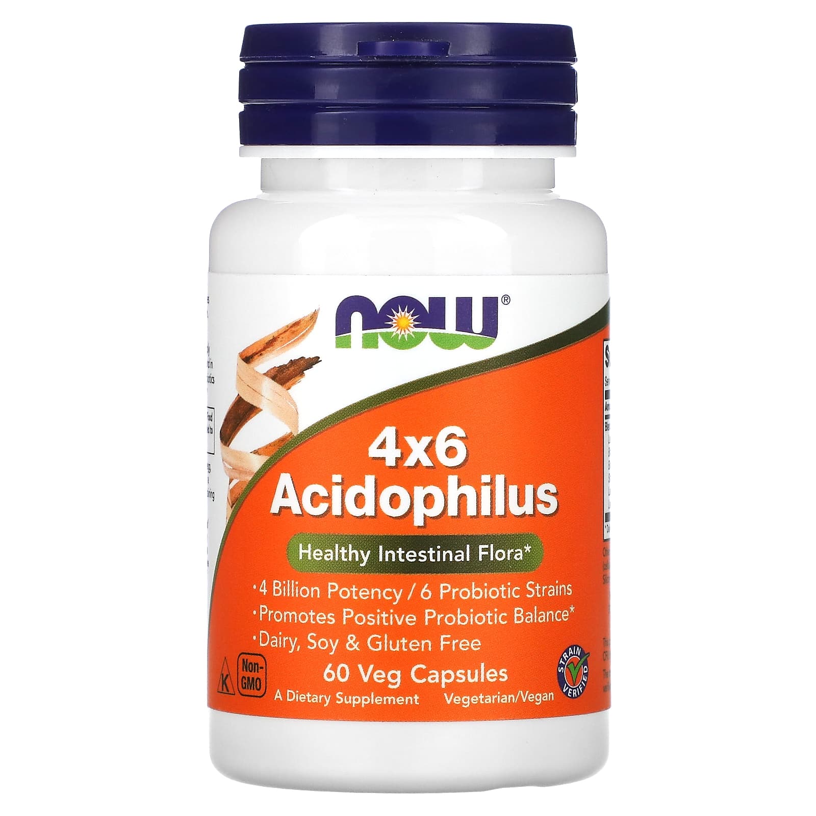Now Foods, Acidophilus 4 X 6, 60 Capsules UPC 733739029201 | HiLife Vitamins