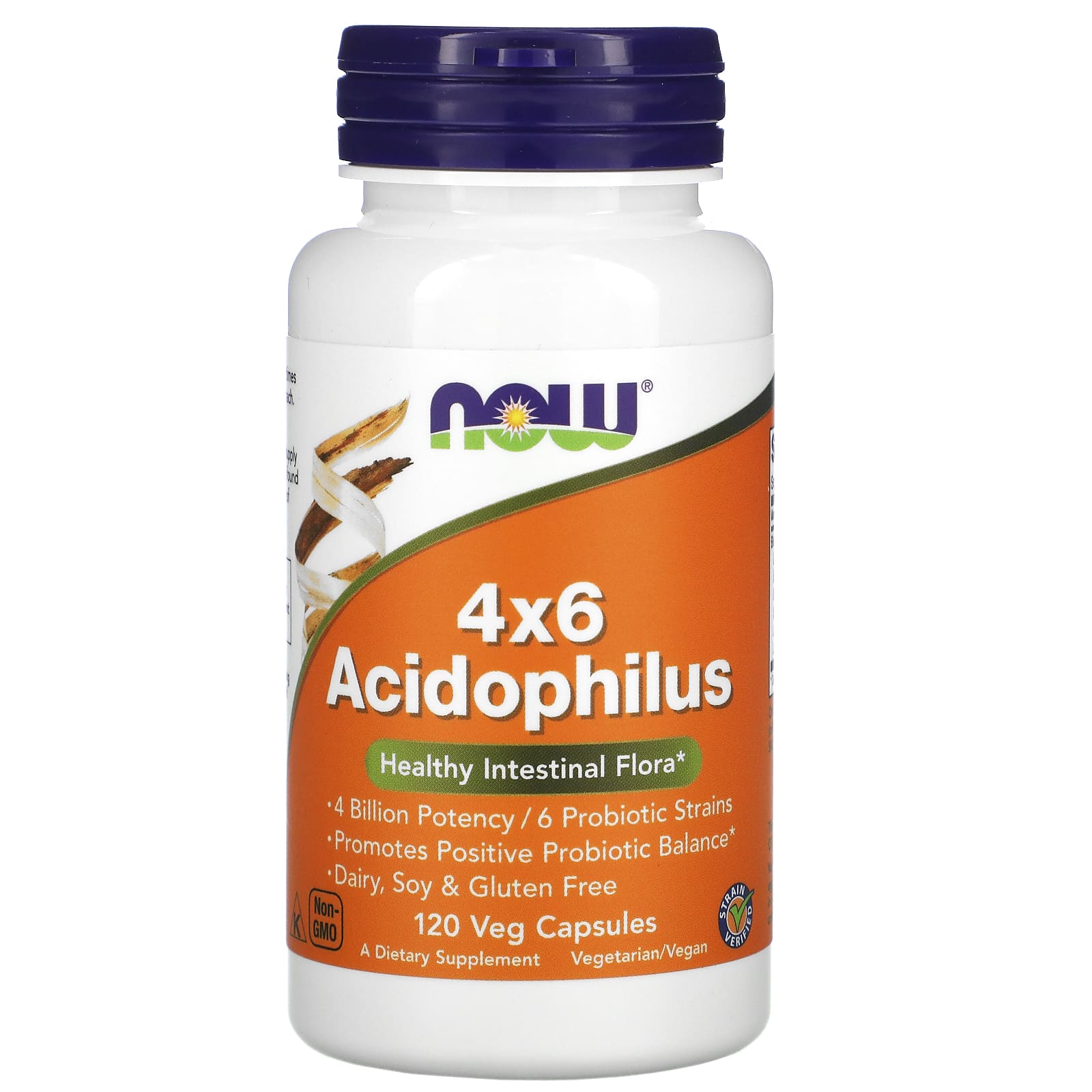 Now Foods, ACIDOPHILUS 4 X 6, 120 Capsules UPC 733739029225 | HiLife Vitamins