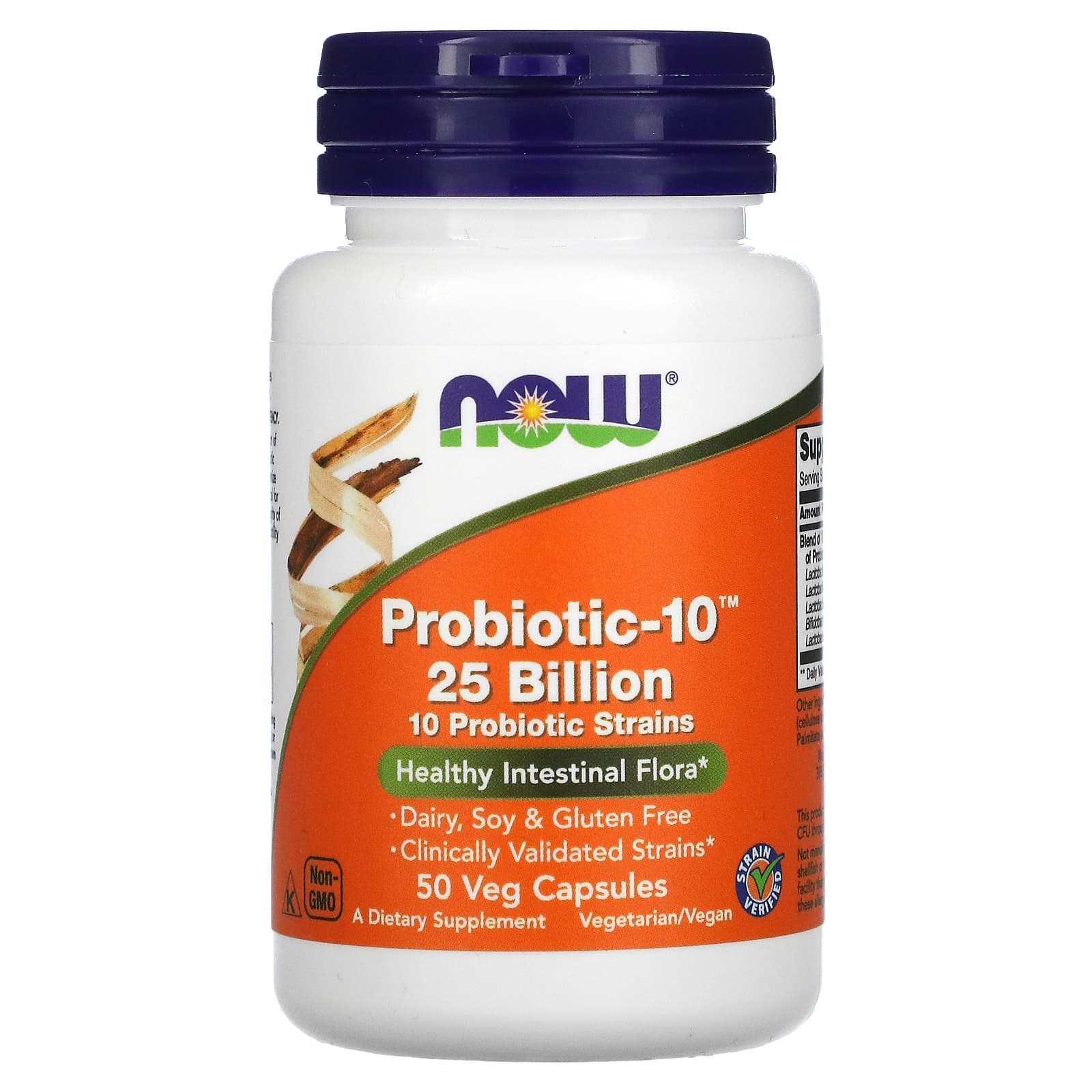 Now Foods, Probiotic 10 25 Billion, 50 Vegetarian Capsules UPC 733739029263 | HiLife Vitamins
