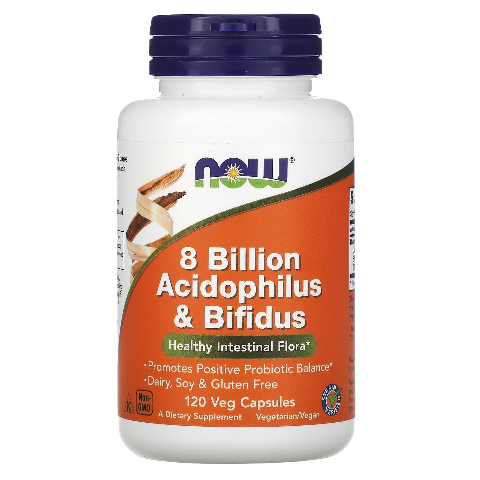 Now Foods, Acidoph/Bifidus 8 Billion, 120 Capsules - 733739029324 | Hilife Vitamins