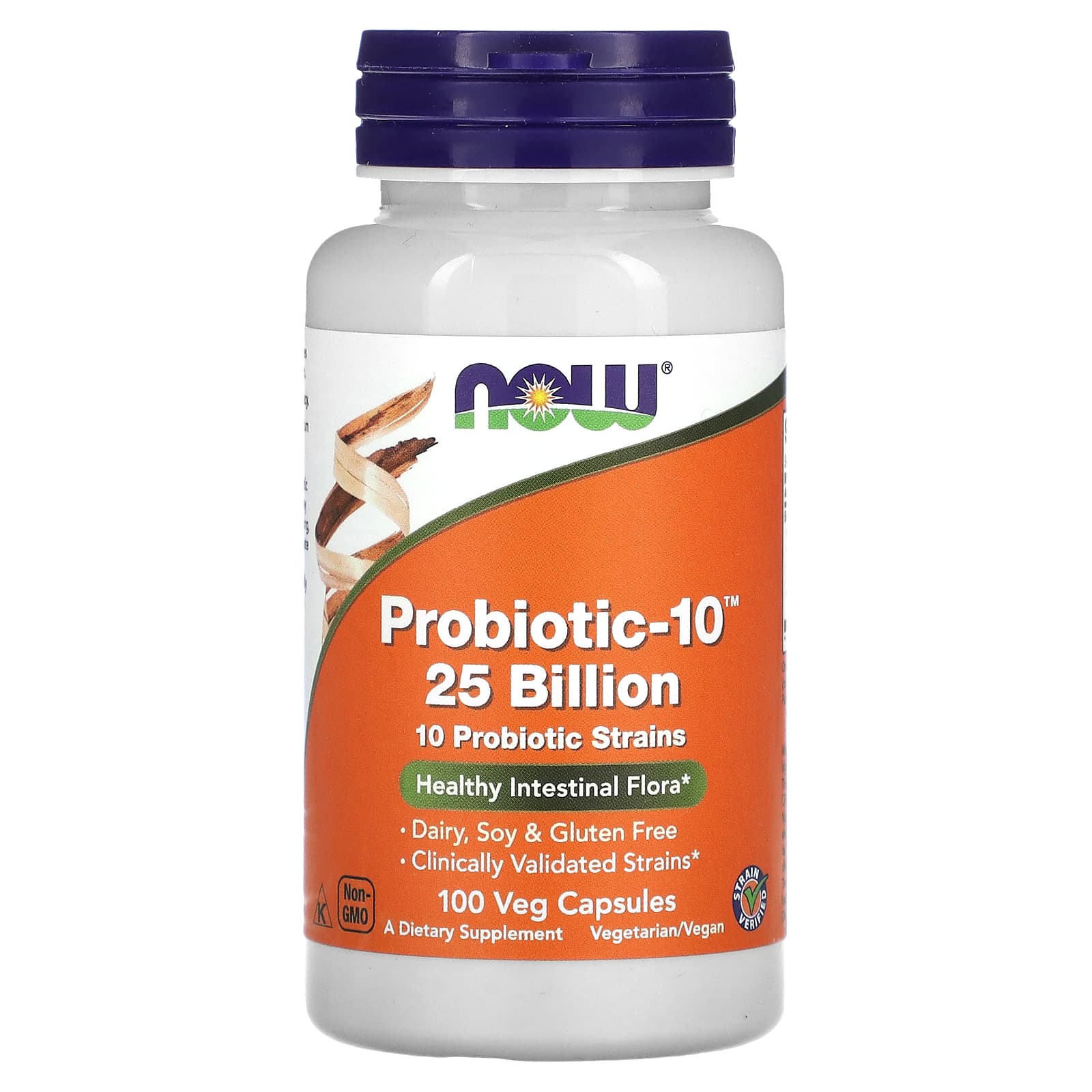 Now Foods, Probiotic 10 25 Billion, 100 Vegetarian Capsules UPC 733739029331 | HiLife Vitamins