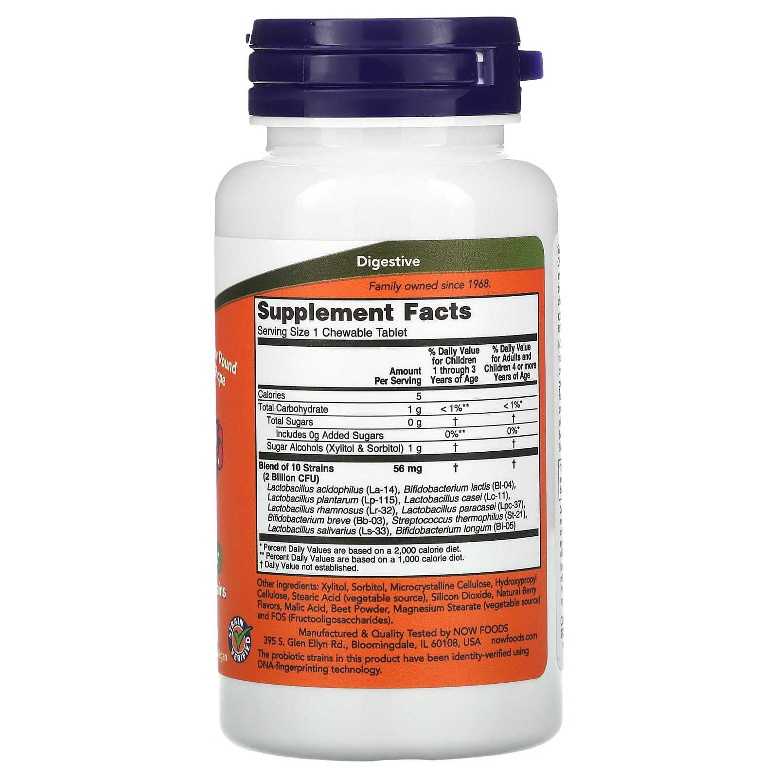 Now Foods, Berrydophilus (Tm) 60 Loz, 60 Lozenges UPC 733739029362 | HiLife Vitamins