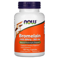Now Foods, Bromelain 2400gdu/500 mg, 120 Veg Capsules UPC 733739029478 | HiLife Vitamins