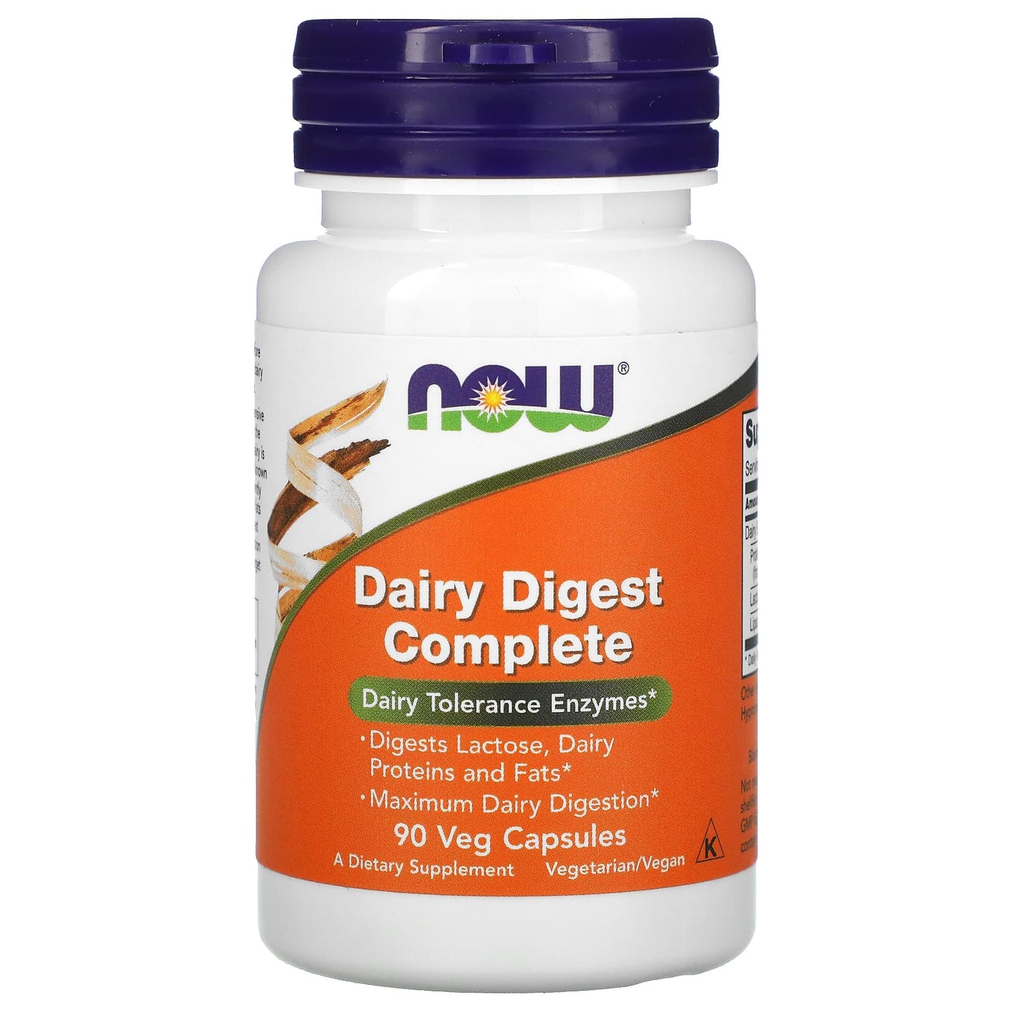 Now Foods, Dairy Digest Complete  90, 90 Vegetarian Capsules - 733739029560 | Hilife Vitamins