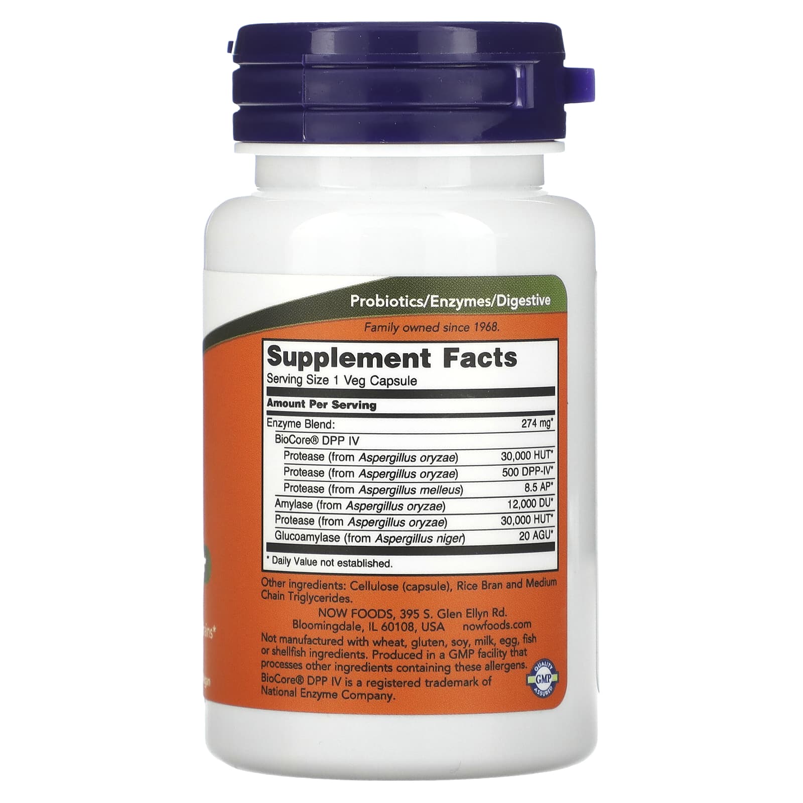 Now Foods, Gluten Digest, 60 Veg Capsules UPC 733739029591 | HiLife Vitamins