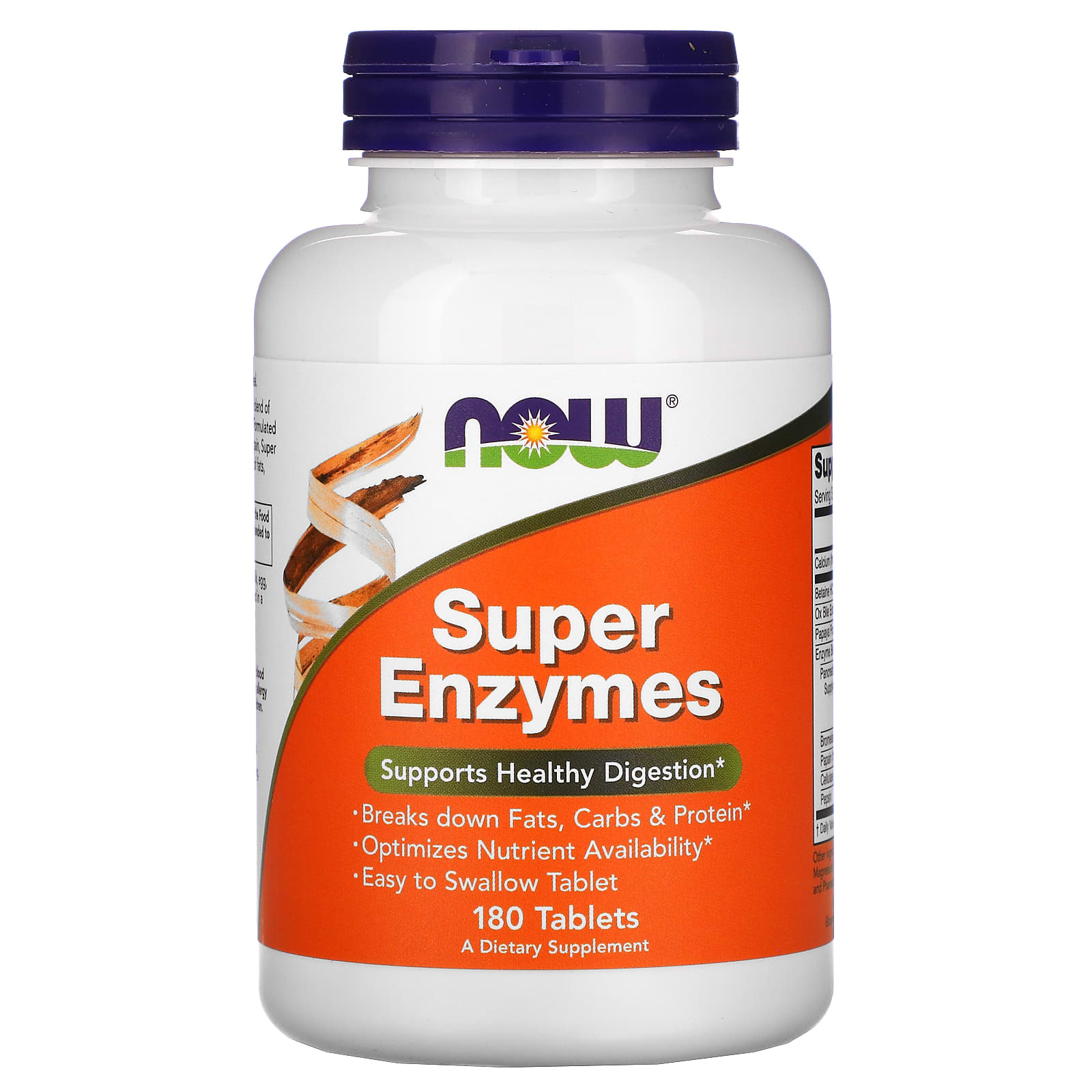 Now Foods, Super Enzymes, 180 Tablets UPC 733739029621 | HiLife Vitamins