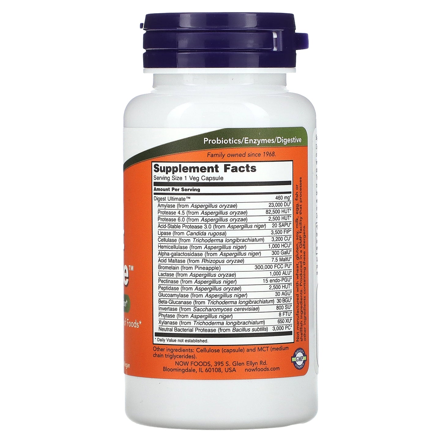 Now Foods, Digest Ultimate, 60 Veg Capsules UPC 733739029652 | HiLife Vitamins