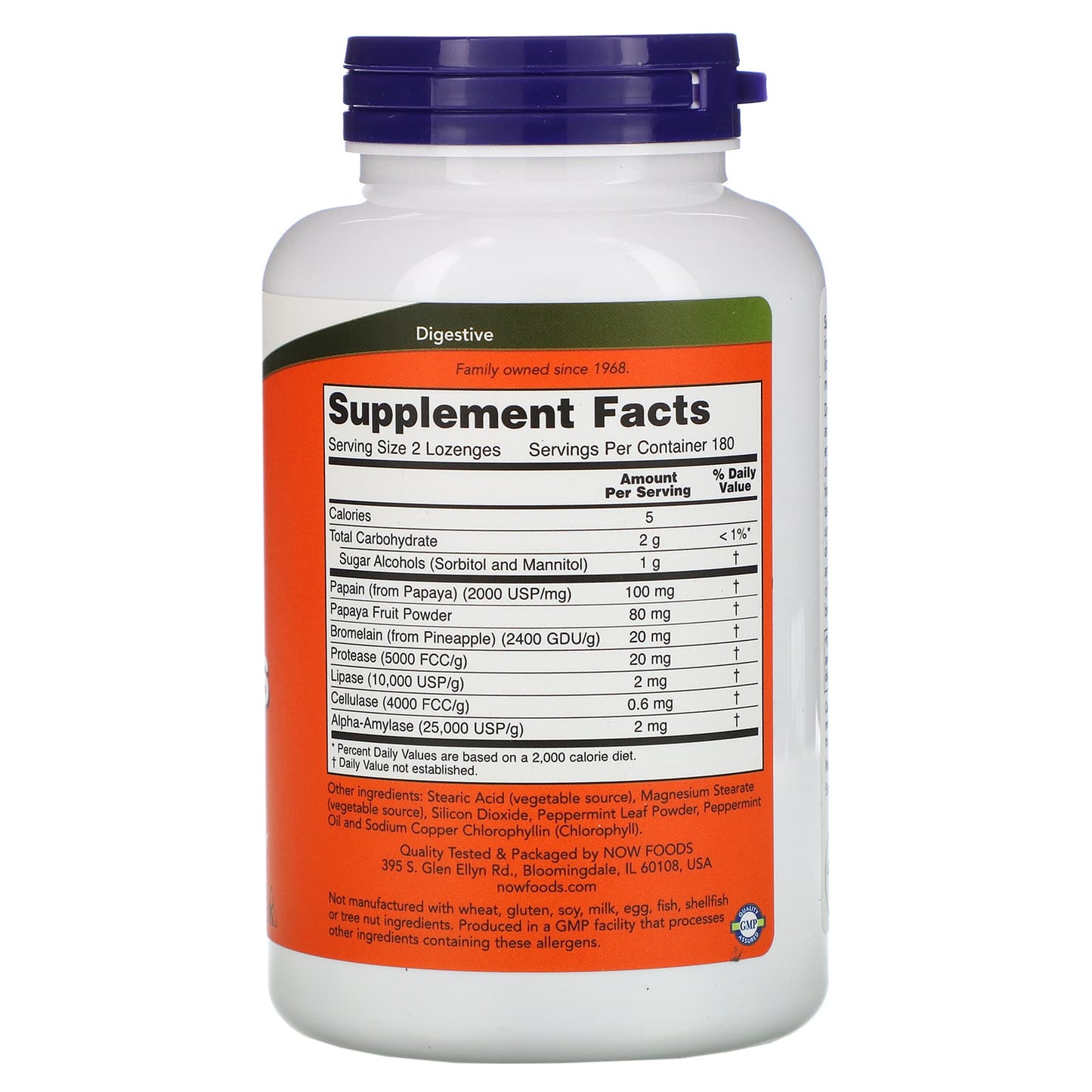 Now Foods, PAPAYA ENZYME CHEWABLE, 360 Tablets UPC 733739029720 | HiLife Vitamins