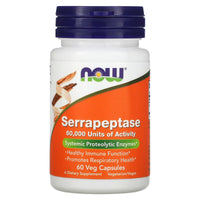 Now Foods, SERRAPEPTASE 60,000 SU, 60 VCAPS UPC 733739029737 | HiLife Vitamins