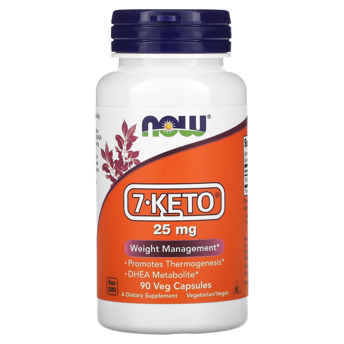 Now Foods, 7-KETO, 25 mg, 90 Veg Capsules UPC 733739030108 | HiLife Vitamins