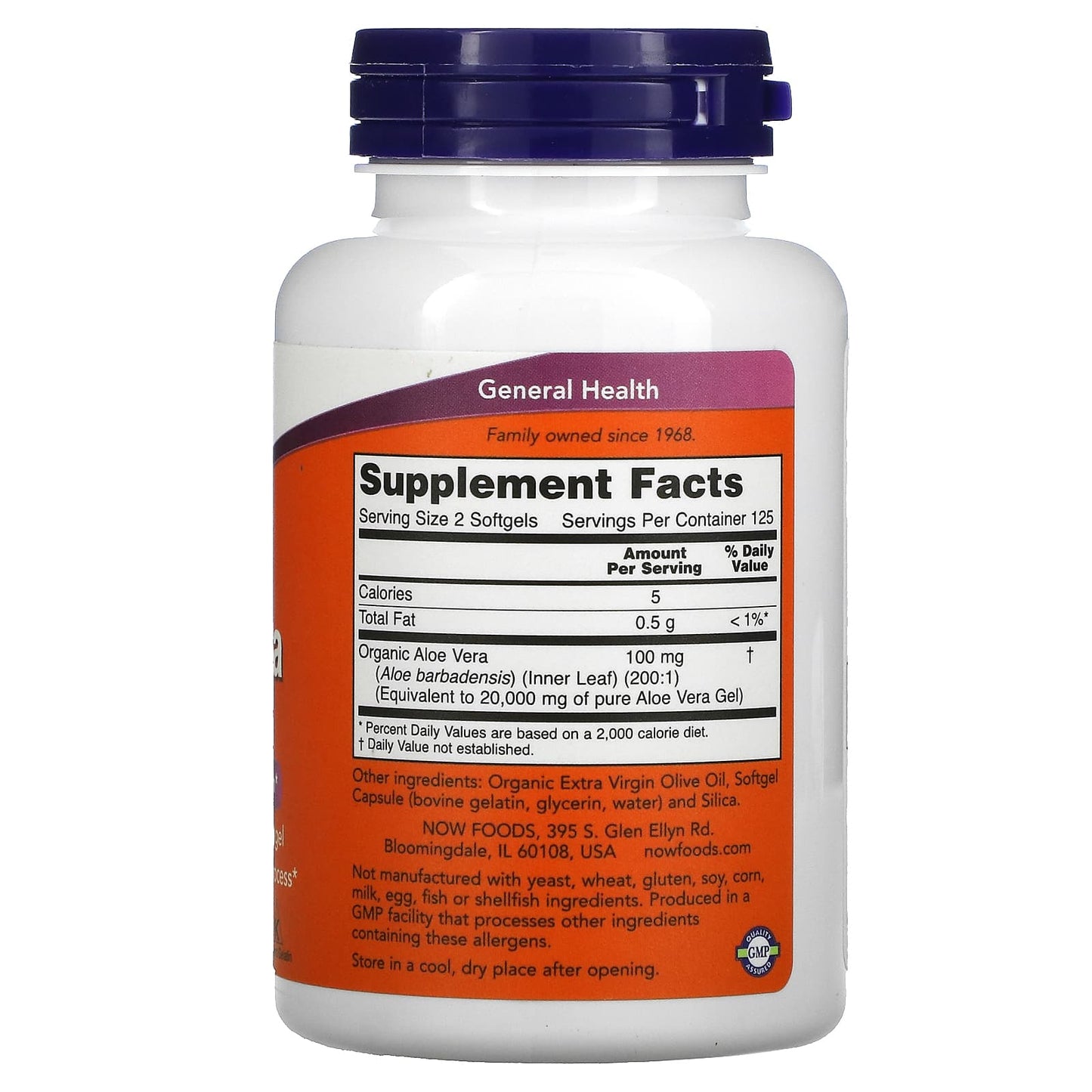 Now Foods, ALOE VERA 10,000 GELS, 250 Softgels UPC 733739030313 | HiLife Vitamins