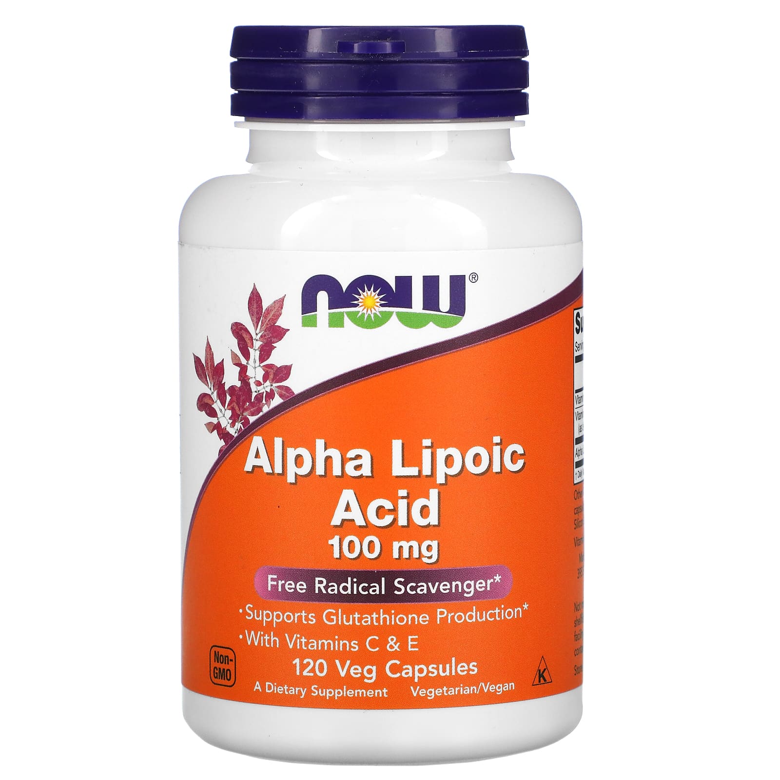 Now Foods, Alpha Lipoic Acid 100 mg, 120 Veg Capsules UPC 733739030412 | HiLife Vitamins