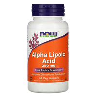 Now Foods, ALPHA LIPOIC ACID 250mg, 60 Capsules UPC 733739030429 | HiLife Vitamins
