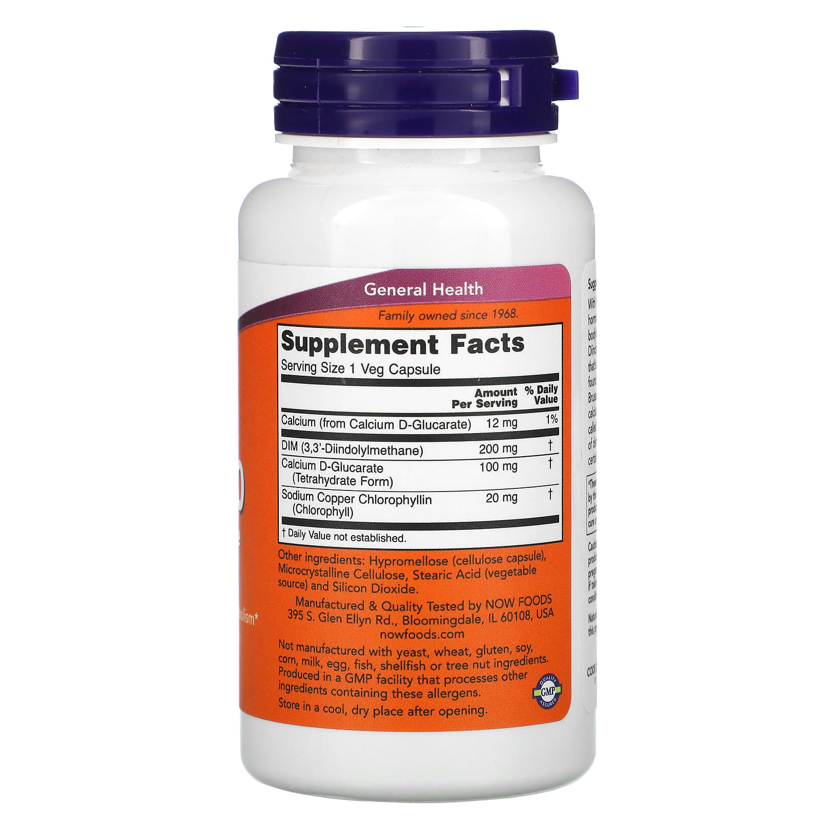 Now Foods, DIM 200, 90 Veg Capsules UPC 733739030498 | HiLife Vitamins