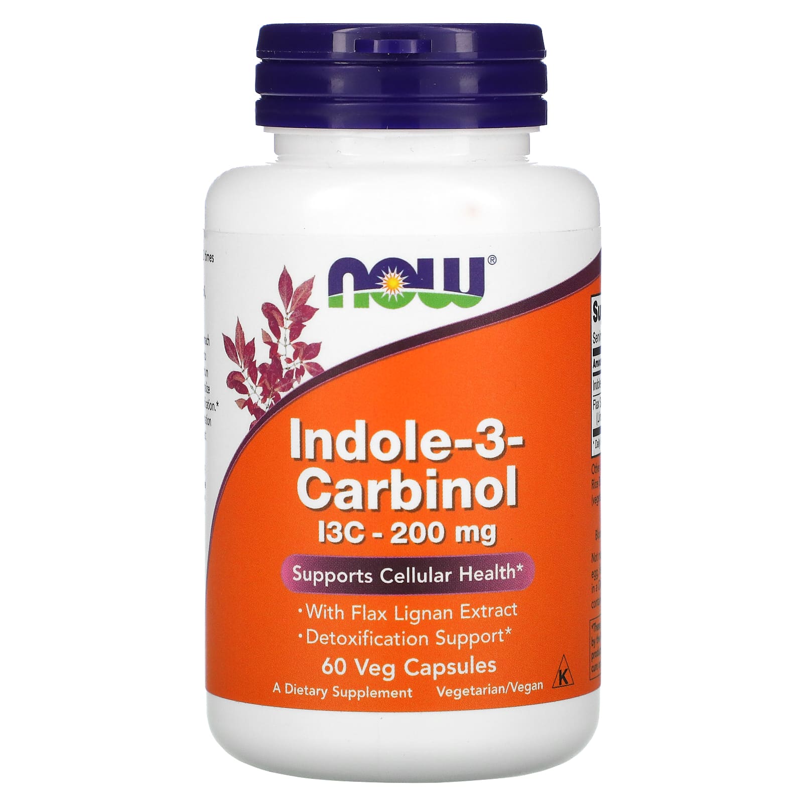 Now Foods, Indole-3-Carbinol 200 mg, 60 Veg Capsules UPC 733739030566 | HiLife Vitamins