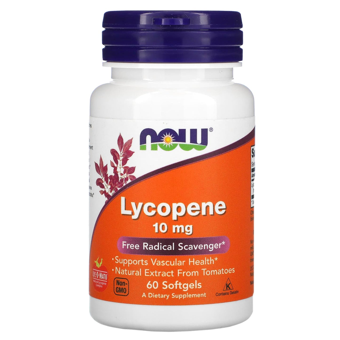 Now Foods, Lycopene 10 mg, 60 Softgels - 733739030603 | Hilife Vitamins