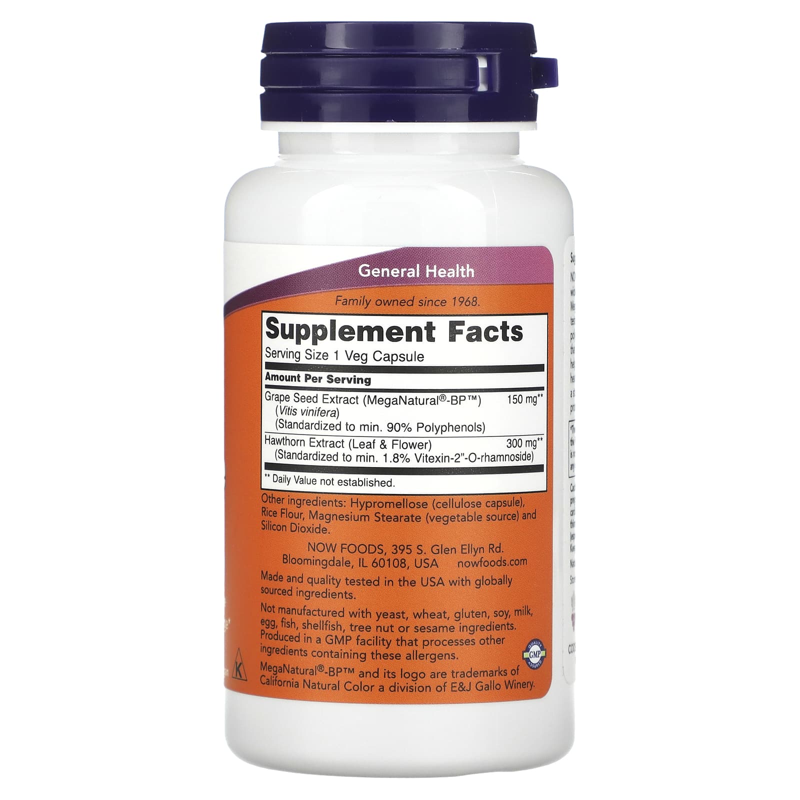 Now Foods, Blood Pressure Health, 90 Veg Capsules - 733739030665 | Hilife Vitamins