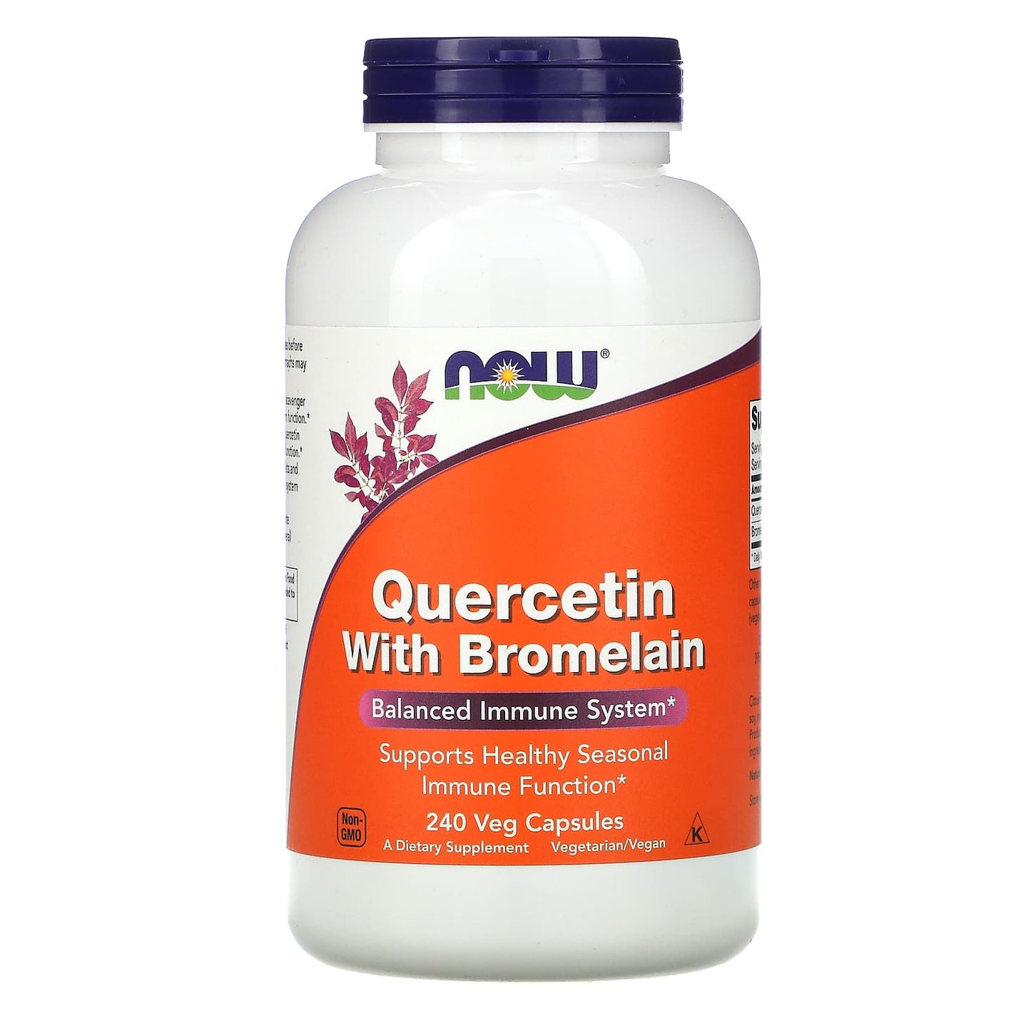 Now Foods, Quercetin With Bromelain, 240 Veg Capsules UPC 733739030719 | HiLife Vitamins