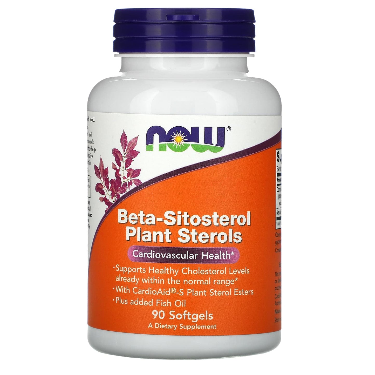 Now Foods, Beta-Sitosterol Plant Sterols, 90 Softgels UPC 733739030788 | HiLife Vitamins