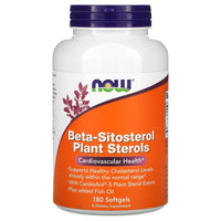 Now Foods, BETA-SITOSTEROL PLANT STEROLS W/ FISH OIL, 180 Softgels UPC 733739030795 | HiLife Vitamins