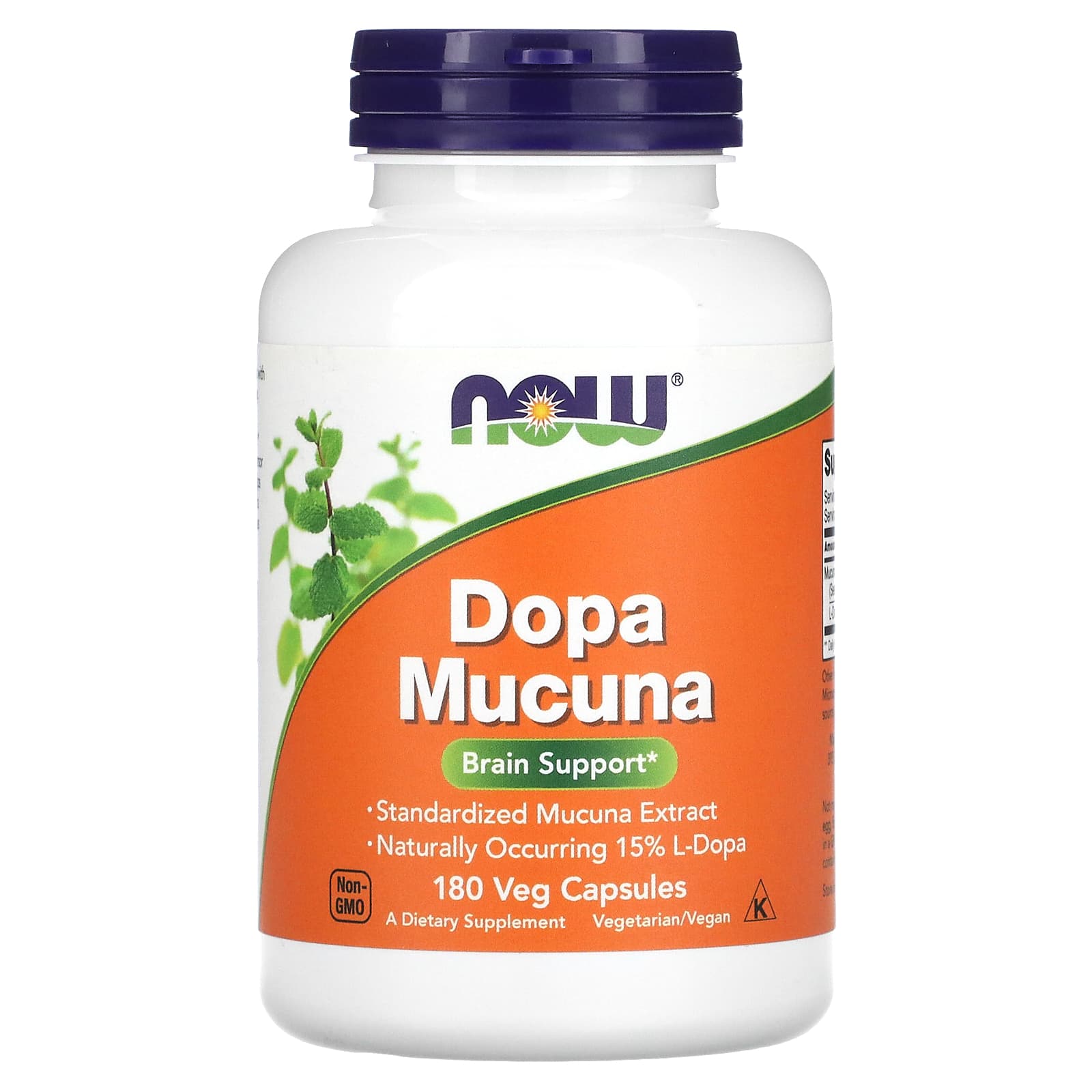 Now Foods, Dopa Mucuna, 180 Veg Capsules UPC 733739030931 | HiLife Vitamins
