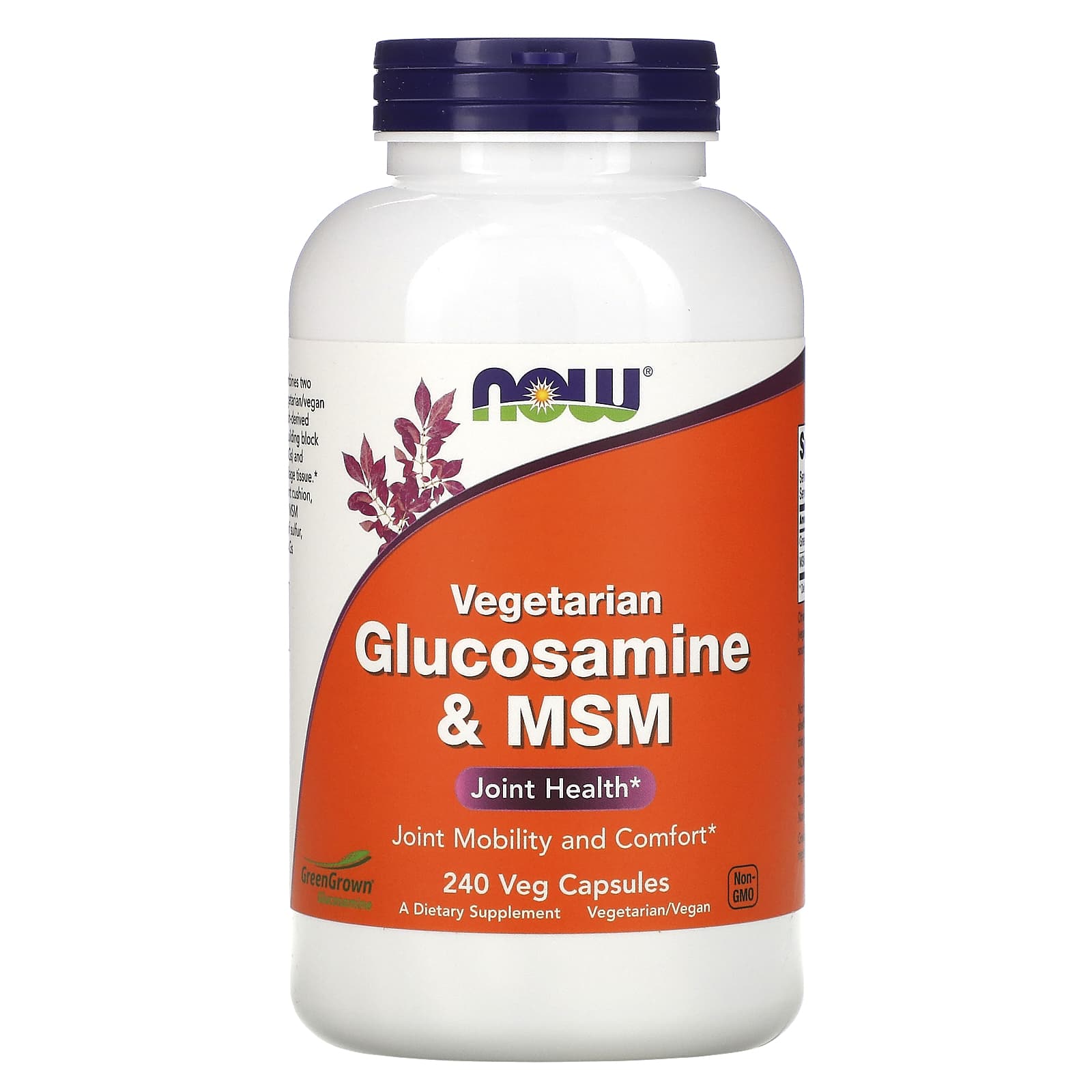 Now Foods, Veg Gluc & Msm 500/500 240, 240 Vegetarian Capsules UPC 733739031310 | HiLife Vitamins
