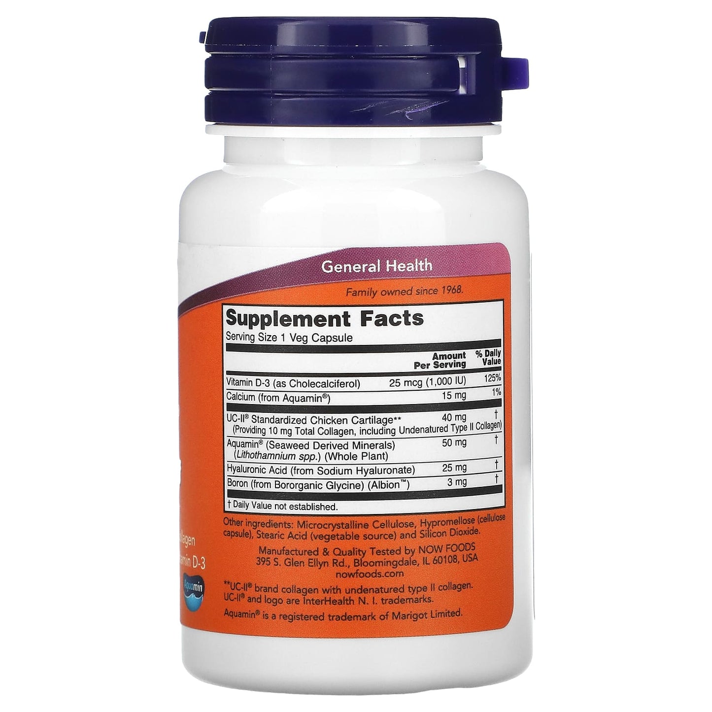 Now Foods, ADVANCED UC-II(R) JOINT RELIEF, 60 Veg Caps UPC 733739031372 | HiLife Vitamins