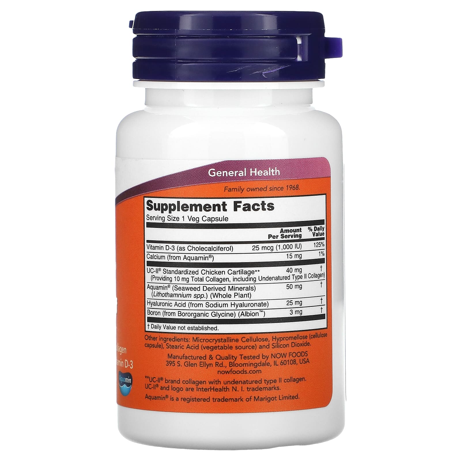 Now Foods, ADVANCED UC-II(R) JOINT RELIEF, 60 Veg Caps UPC 733739031372 | HiLife Vitamins