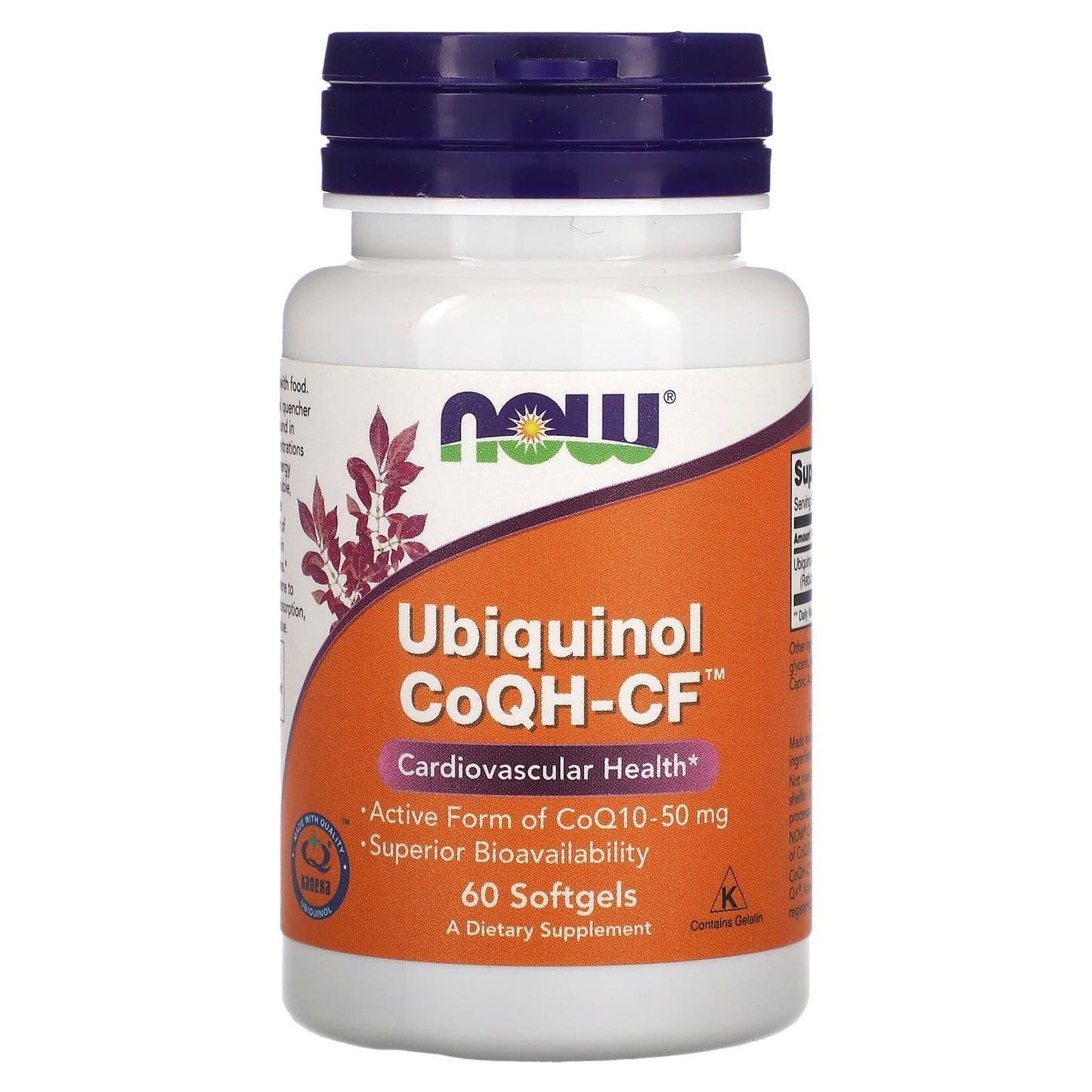 Now Foods, COQ10 50MG UBIQUINOL COQH-CF 60 GELS, 60 GELS UPC 733739031457 | HiLife Vitamins