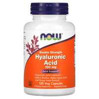 Now Foods, Hyaluronic Acid Double Strength 100 mg, 120 Vegetarian Capsules UPC 733739031518 | HiLife Vitamins