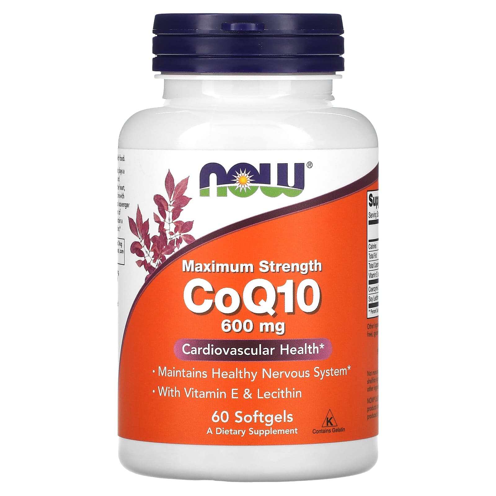 Now Foods, Coq 10 600 mg, 60 Softgels UPC 733739031822 | HiLife Vitamins
