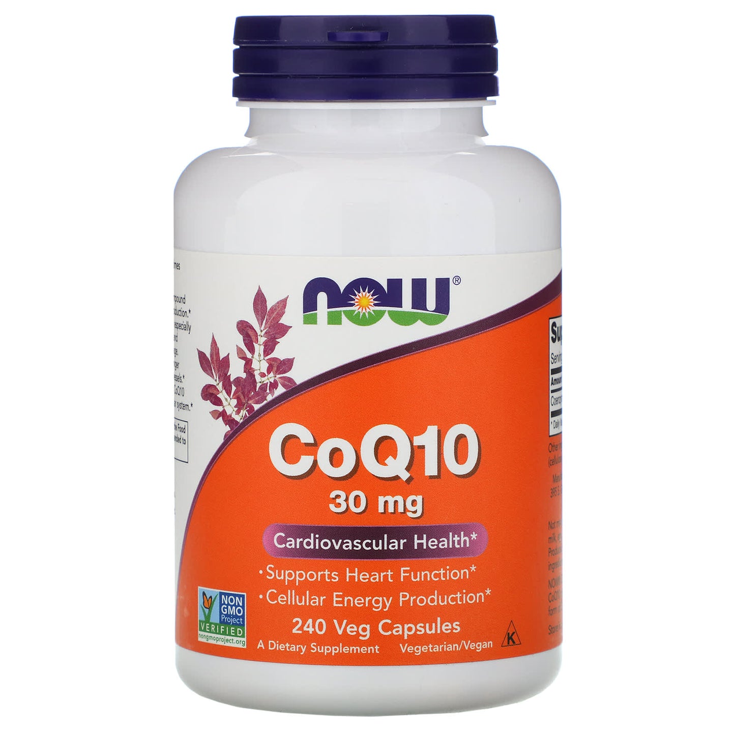 Now Foods, Coq10 30mg, 240 Vegetarian Capsules UPC 733739031907 | HiLife Vitamins