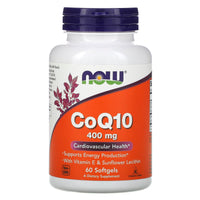 Now Foods, CoQ10 400mg, 60 Softgels UPC 733739031983 | HiLife Vitamins