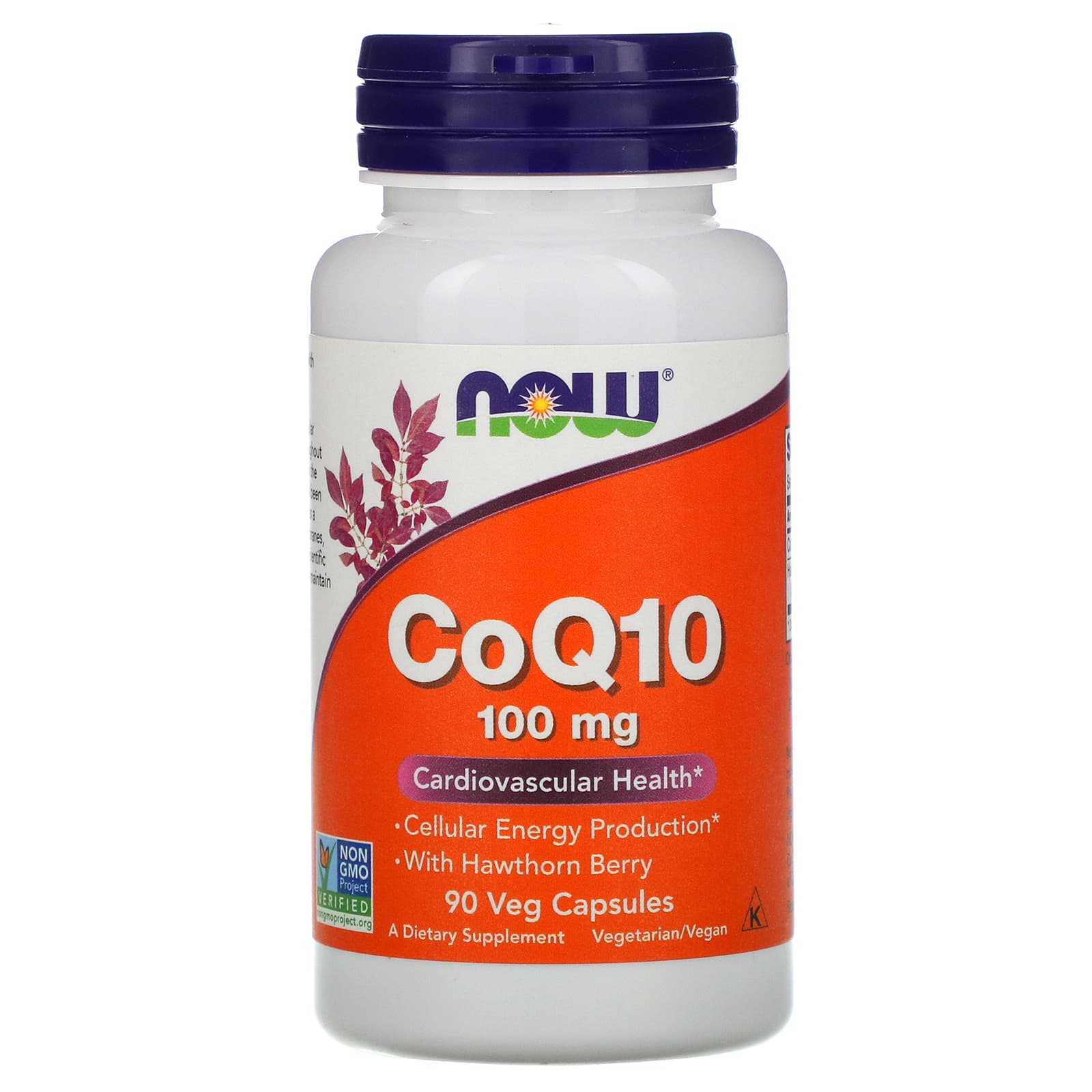 Now Foods, Coq10 100 W/ Hawthorne Berries, 90 Vegetarian Capsules UPC 733739032126 | HiLife Vitamins