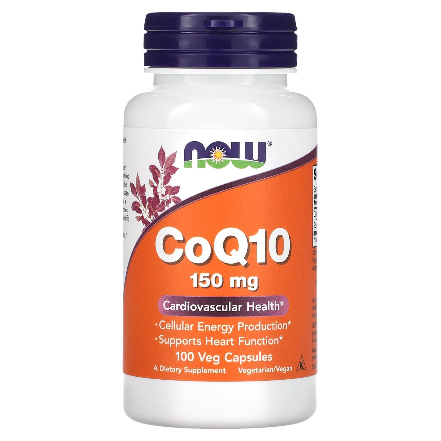 Now Foods, CoQ10, 150 mg, 100 Veg Capsules UPC 733739032188 | HiLife Vitamins