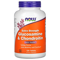 Now Foods, Extra Strength Glucosamine & Chondroitin, 120 Tablets - 733739032430 | Hilife Vitamins