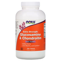 Now Foods, Glucosamine & Chondroitin, Extra Strength, 240 Tablets UPC 733739032447 | HiLife Vitamins