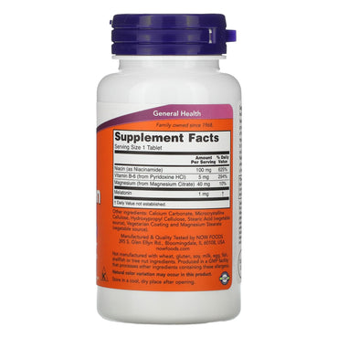 Now Foods, Melatonin, 1 mg, 100 Tablets UPC 733739032621 | HiLife Vitamins