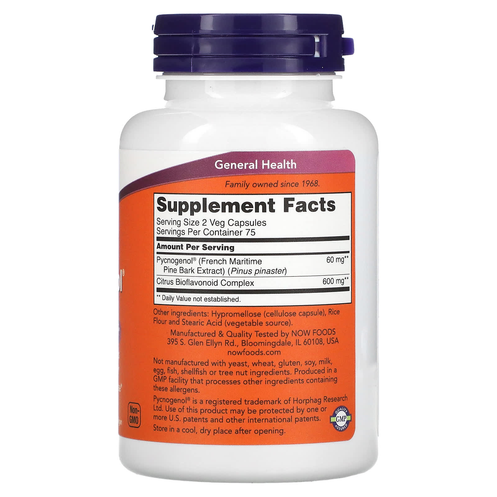 Now Foods, Pycnogenol 30 mg, 150 Capsules UPC 733739032669 | HiLife Vitamins