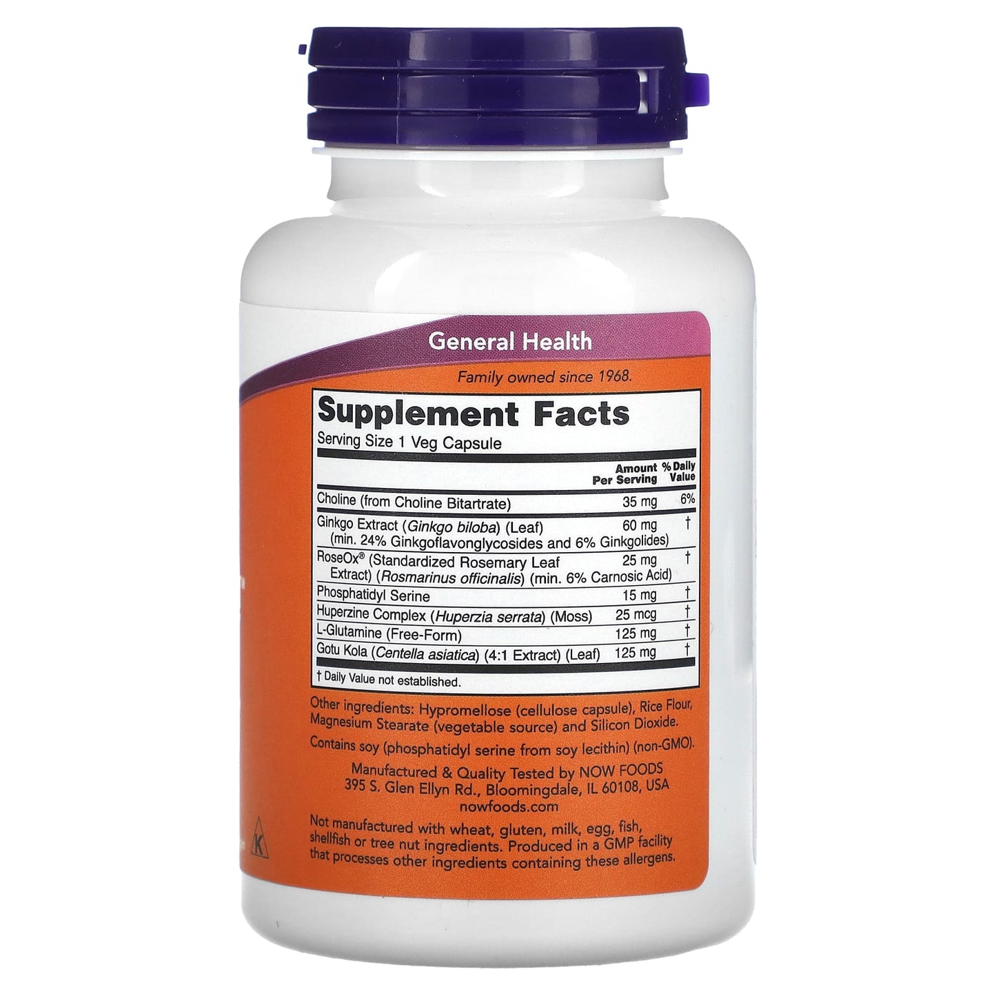 Now Foods, Brain Elevate, 120 Veg Capsules UPC 733739033048 | HiLife Vitamins