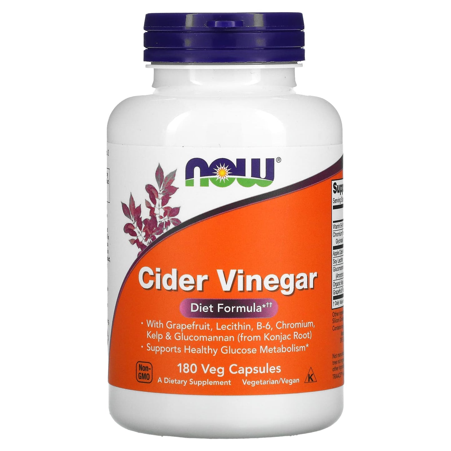 Now Foods, CIDER VINEGAR DIET, 180 Capsules UPC 733739033161 | HiLife Vitamins