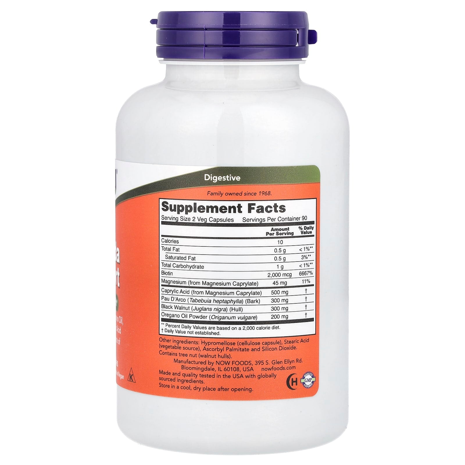 Now Foods, Candida Clear Formula 180, 180 Vegetarian Capsules UPC 733739033192 | HiLife Vitamins