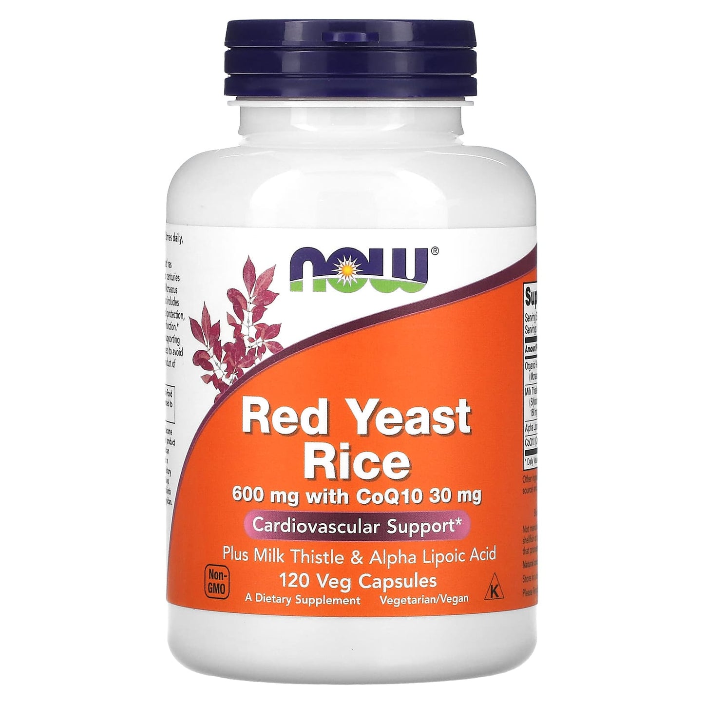 Now Foods, Red Rice Yeast & Coq10 Formula, 120 Vegetarian Capsules UPC 733739033345 | HiLife Vitamins