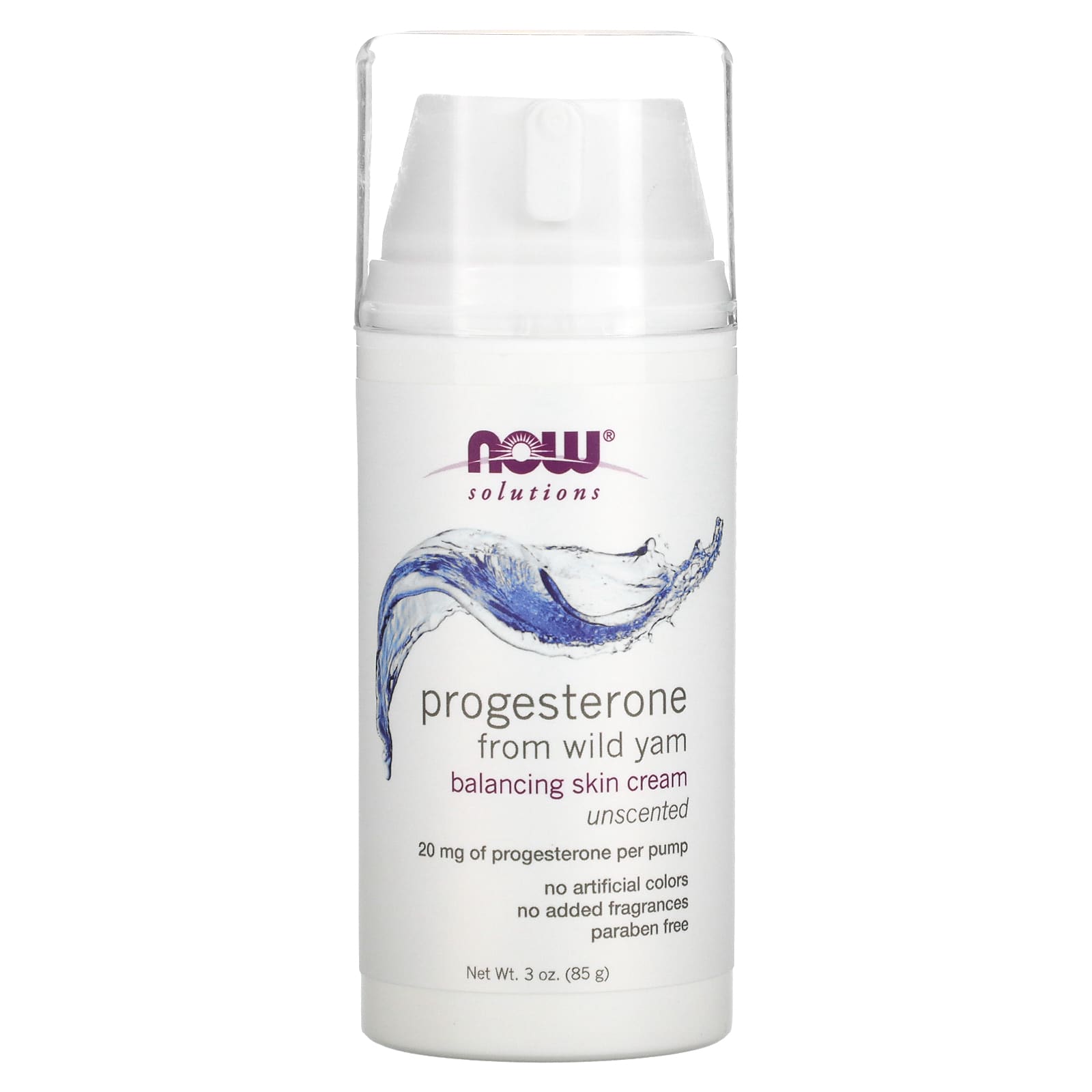 Now Foods, Natural Progesterone Liposomal Cream Unscented, 3 Oz UPC 733739033383 | HiLife Vitamins