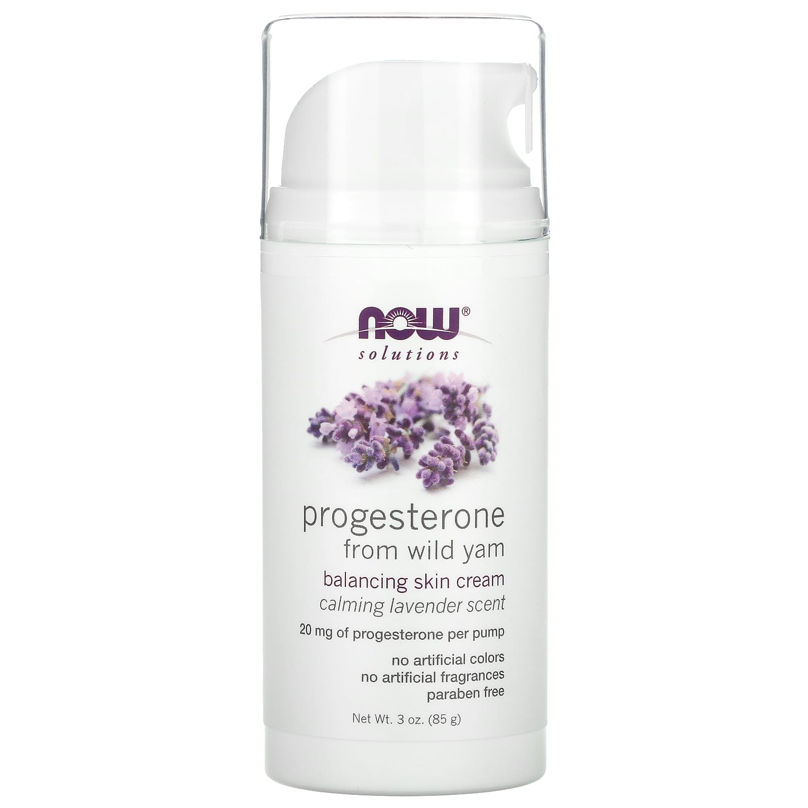 Now Foods, Natural Progestrone Lavender, 3 OZ OZ UPC 733739033468 | HiLife Vitamins