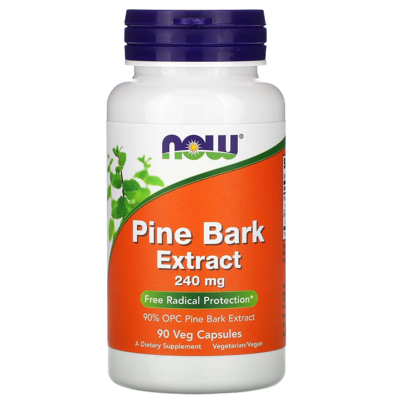 Now Foods, Pine Bark Extract 240mg, 90 Vegetarian Capsules UPC 733739033642 | HiLife Vitamins
