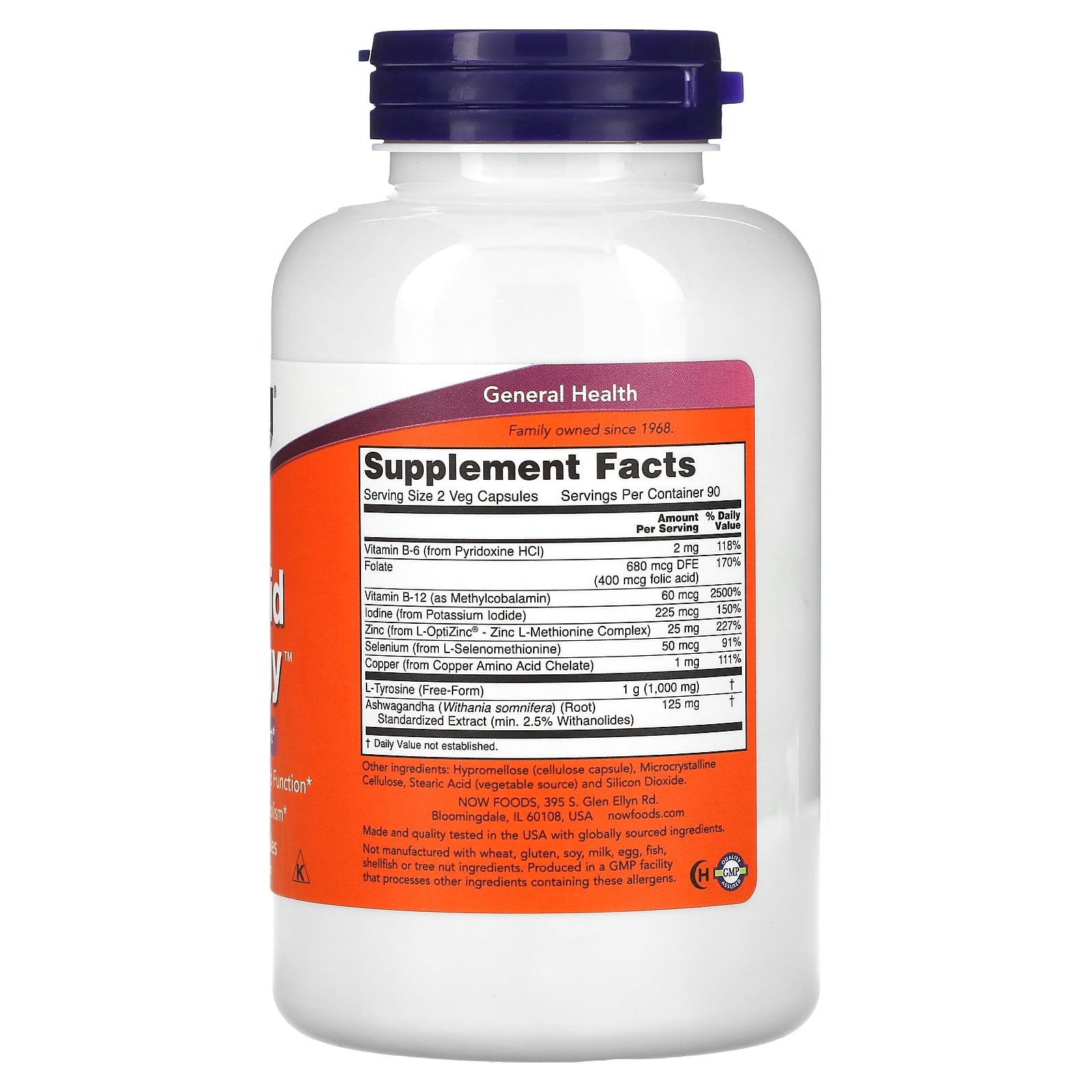 Now Foods, Thyroid Energy, 180 Veg Capsules UPC 733739033697 | HiLife Vitamins