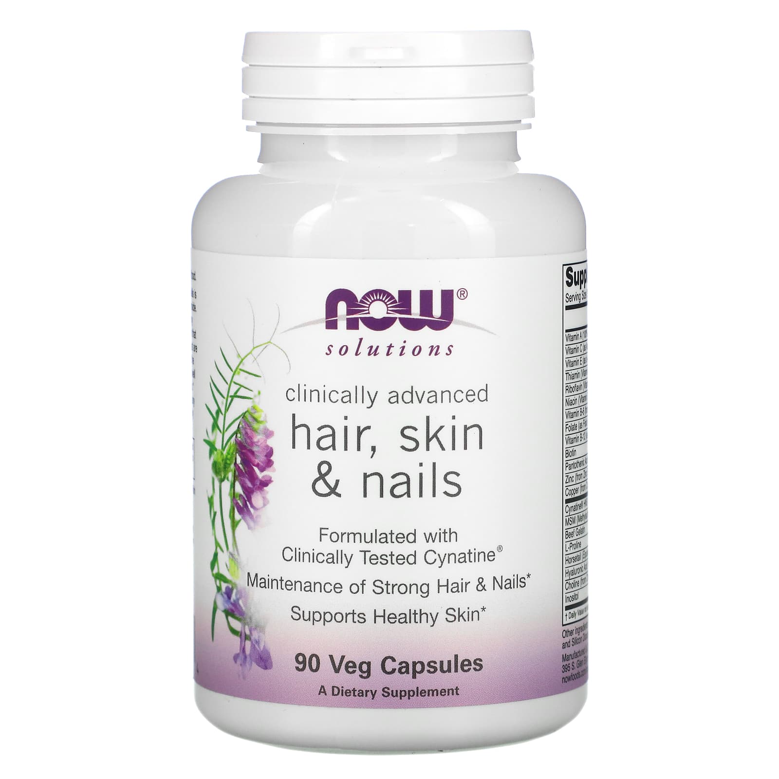 Now Foods, Clinically Advanced Hair, Skin and Nail Formula, 90 Capsules UPC 733739033734 | HiLife Vitamins