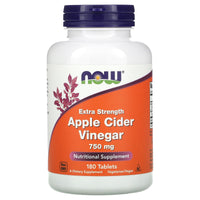 Now Foods, APPLE CIDER VINEGAR 750MG, 180 Tablets UPC 733739033765 | HiLife Vitamins