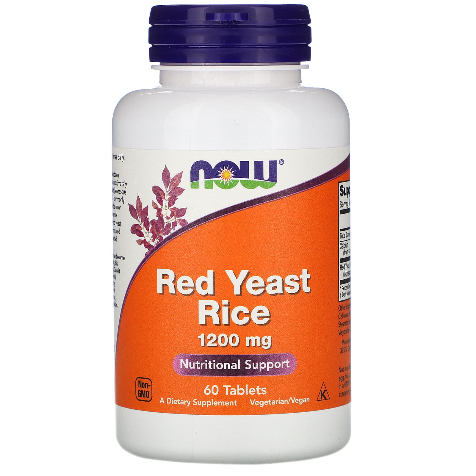 Now Foods, RED RICE YEAST EXTRACT 1200MG, 60 Tablets UPC 733739035042 | HiLife Vitamins
